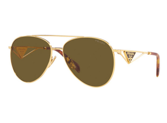 Prada PR73ZS 5AK01T Shiny Gold/Dark Brown 61mm