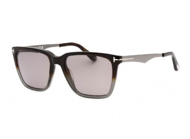 Tom Ford FT0862 56C Havana Gray/Palladium/Smoke Mirror