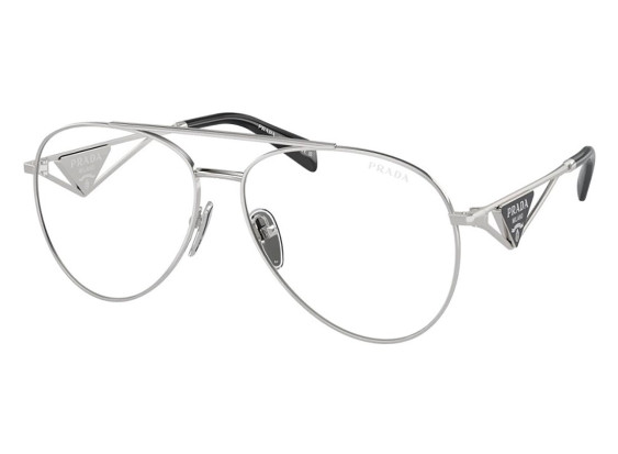 Prada PR73ZS 1BC08N Silver/Clear Blue Light Filter 61mm