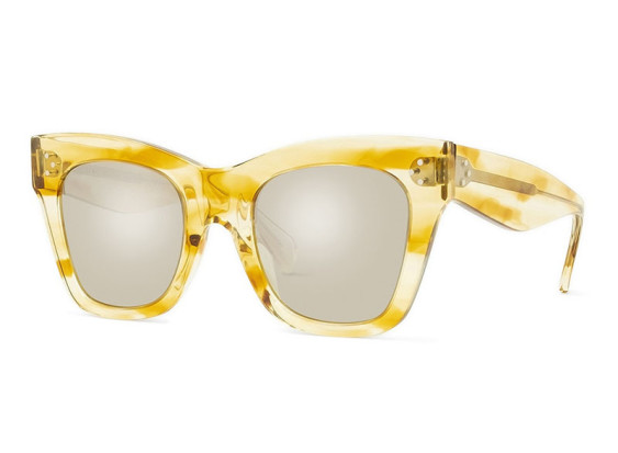 Celine CL4004IN 56C Yellow Havana/Smoke Mirror