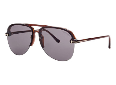 Tom Ford FT1004 45A Shiny Light Brown/Smoke