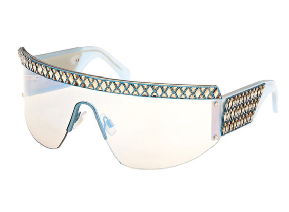 Swarovski SK0363 30X Shiny Deep Gold/Blue Mirror