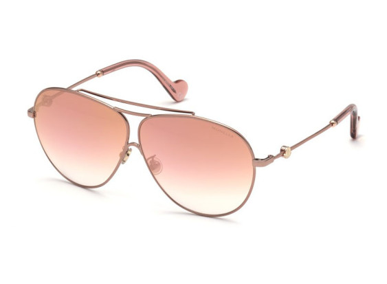 Moncler ML0169 34T Pink Gold/Bordeaux Gradient Mirror