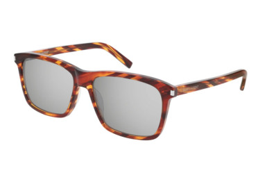 Saint Laurent SL339 004 Striped Havana/Silver