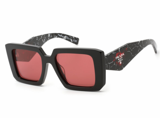Prada PR23YSF 1AB06Q Black / Red Mirror Silver