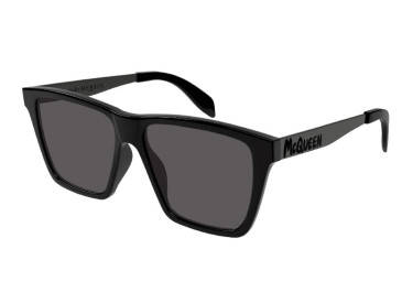 Alexander McQueen AM0352S 001 Shiny Black/Grey