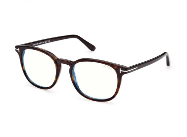 Tom Ford FT5819-B 052 Dark Havana/Clear Blue Light Block 52mm
