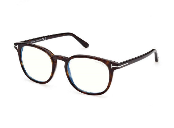 Tom Ford FT5819-B 052 Dark Havana/Clear Blue Light Block 52mm