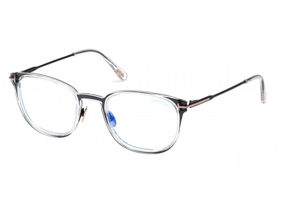 Tom Ford FT5694-B 001 Shiny Black with Transparent/Blue-light Prescription 52mm