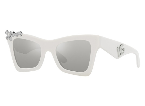 Dolce & Gabbana DG4434 33128V White/Clear Mirror Silver