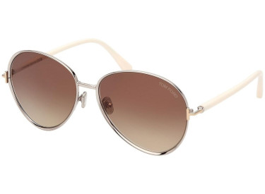 Tom Ford FT1028 16G Shiny Palladium/Brown Mirror