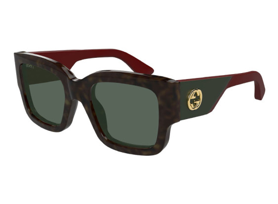 Gucci GG1663S 002 Havana/Red/Green