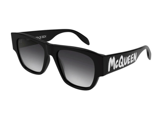 Alexander McQueen AM0328S 001 Shiny Black/Grey Gradient