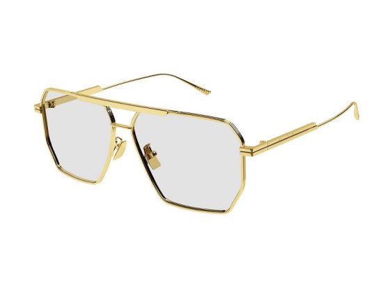 Bottega Veneta BV1012S 009 Shiny Gold/Transparent