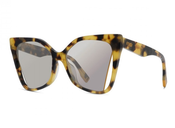 Fendi FE40010U 55C Tokyo Havana/Silver Mirror