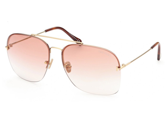 Tom Ford FT0883 30T Yellow Gold/Light Burgundy Gradient