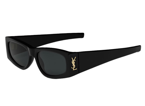 Saint Laurent SLM140/F 001 Shiny Black/Grey