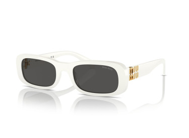 Miu Miu MU08ZS 1425S0 White Ivory/Dark Grey