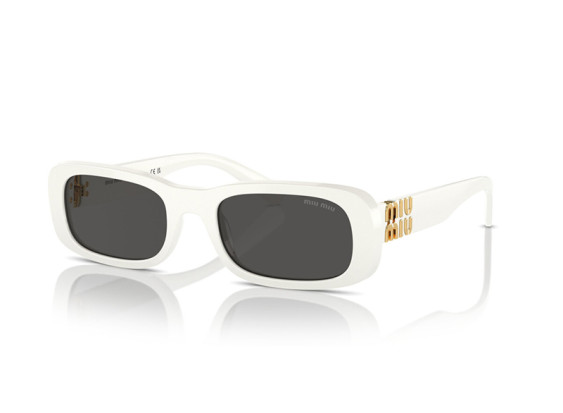 Miu Miu MU08ZS 1425S0 White Ivory/Dark Grey