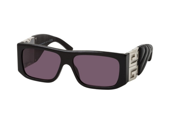 Givenchy GV40034I 01A Black Leather and Silver/Smoke