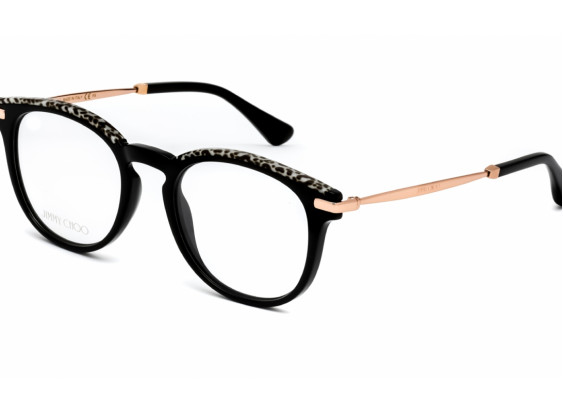 Jimmy Choo JC247 0FP300 Black Gold Leopard 50mm