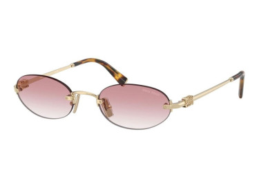 Miu Miu MUA54S ZVN70O Pale Gold/Clear Gradient Pink