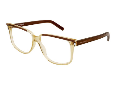 Saint Laurent SL599OPT 004 Transparent Yellow/Bilayer Dark Brown 58mm
