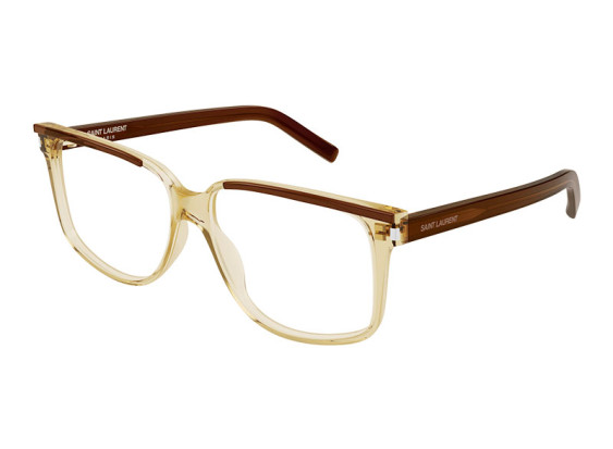 Saint Laurent SL599OPT 004 Transparent Yellow/Bilayer Dark Brown 58mm