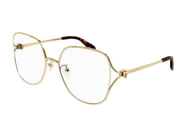 Alexander McQueen AM0368O 002 Shiny Gold 54mm