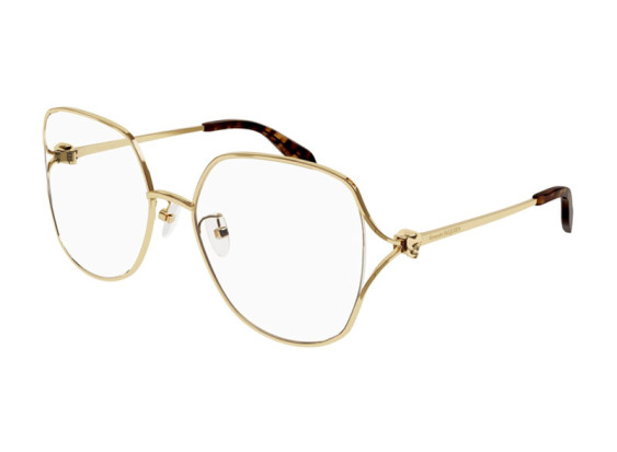 Alexander McQueen AM0368O 002 Shiny Gold 54mm