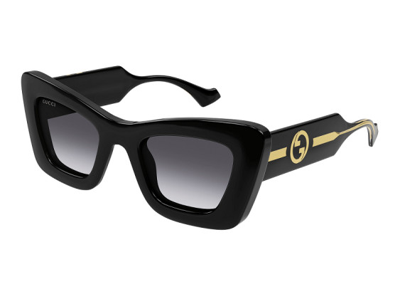 Gucci GG1552S 001 Shiny Black/Grey Gradient