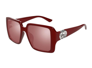 Gucci GG1692S 005 Shiny Burgundy/Burgundy Mirror
