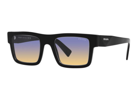 Prada PR19WS 1AB06Z Solid Black/Yellow/Dark Blue