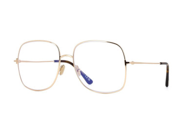 Tom Ford FT6048-B 028 Shiny Rose Gold/Clear Blue Light Block 59mm