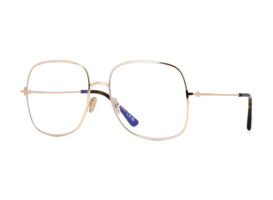 Tom Ford FT6048-B 028 Shiny Rose Gold/Clear Blue Light Block 59mm