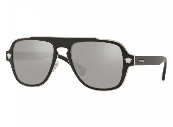 Versace VE2199 10006G Matte Black/Light Grey Mirror Silver