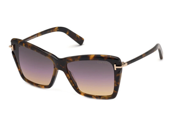 Tom Ford FT0849 55B Dark Havana with Rose Gold/Gradient Smoke/Lilac & Sand