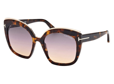 Tom Ford FT0944 55B Vintage Dark Havana with Rose Gold/Gradient Smoke/Lilac and Sand