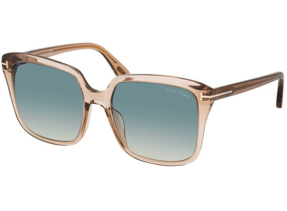 Tom Ford FT0788 45P Shiny Light Brown / Gradient Green