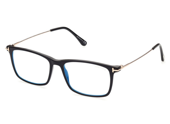 Tom Ford FT5758-F-B 001 Shiny Black/Rose Gold 56mm