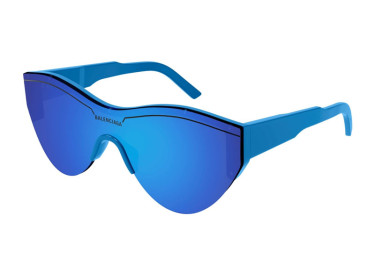 Balenciaga BB0004S 013 Blue/Blue Mirror