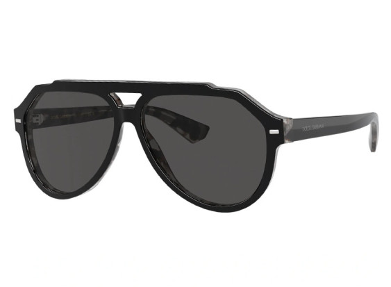 Dolce & Gabbana DG4452F 340387 Black on Grey Tortoise/Dark Grey