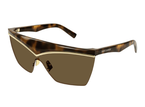 Saint Laurent SL614 MASK 002 Havana/Gold/Brown