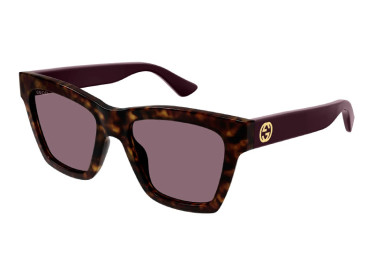 Gucci GG1714S 007 Shiny Dark Havana/Solid Lilac