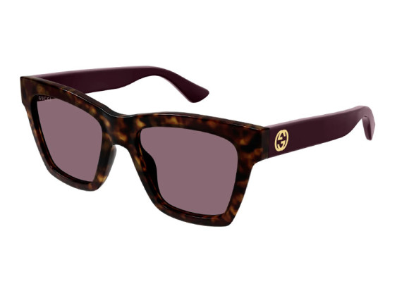 Gucci GG1714S 007 Shiny Dark Havana/Solid Lilac