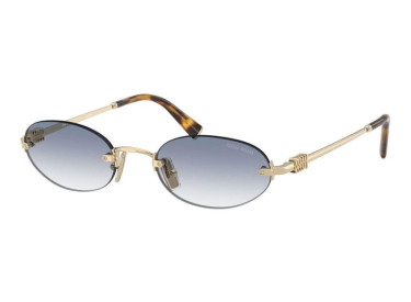 Miu Miu MUA54S ZVN80O Pale Gold/Clear Gradient Light Blue