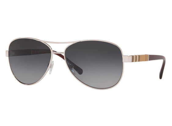 Burberry BE3080 1300T3 Silver/Gradient Grey Polarized