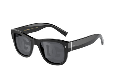 Dolce & Gabbana DG4338 501/M Black/Dark Grey Tampo Silver