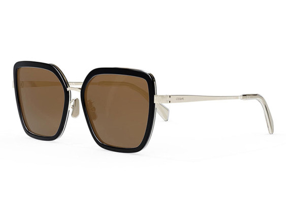 Celine CL40221U 01E Shiny Black / Brown