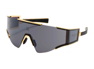 Balmain FLECHE BPS-138A Gold/Black Enamel/Matte Black/Dark Grey Black Flash Mirror